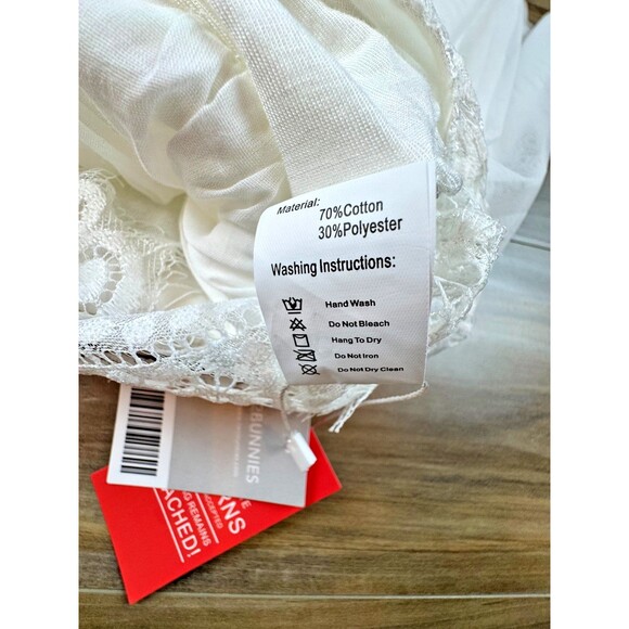 2Bunnies Girl's Long Sleeve Lace Top Tulle Maxi Dress, White, 12months NWT - Picture 7 of 7